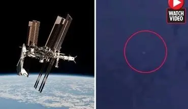 حرکت یوفوی درخشان در امتداد ایستگاه بین المللی فضایی! + فیلم