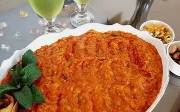 خوراک گوجه بادمجان رو این طوری درست کن / ساده و فوری با طعم بسیار عالی