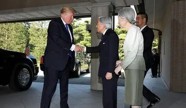 ترامپ به امپراطور ژاپن تعظیم نکرد /عکس