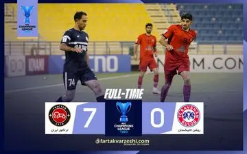 خلاصه بازی تراکتور ایران 7 - روشن تاجیکستان 0 + ویدئو