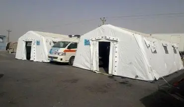 بیمارستان صحرایی ارتش در مرز چذابه خوزستان برپا شد