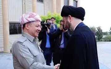 دیدار سید عمار الحکیم با مسعود و نیچروان بارزانی در اربیل