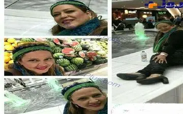 پوشش و ژست های عجیب و غریب بازیگر زن پر حاشیه