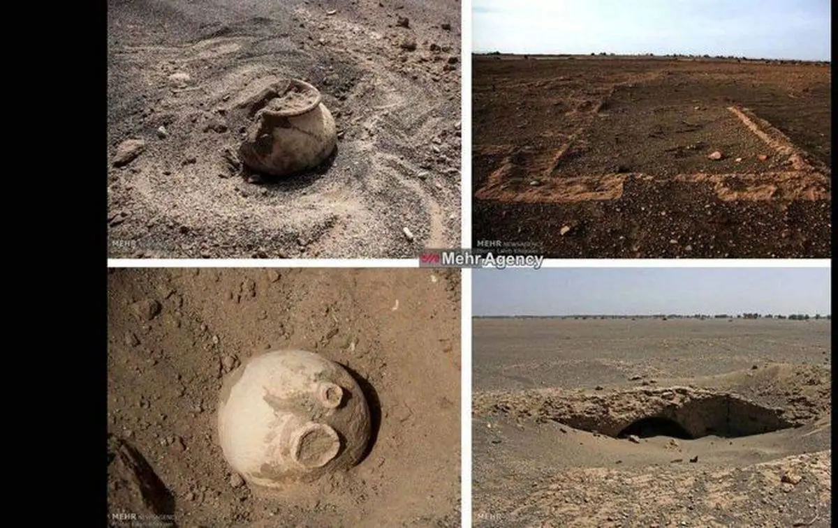 طوفان شن شهر باستانی فهرج کرمان را از زیر خاک بیرون آورد + عکس