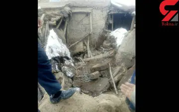 مرگ تلخ عروس و داماد جوان روستایی بر اثر بارش برف + عکس 