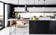 آشپزخانه‌ای شیک و مدرن با کابینت‌های هماهنگ: انتخاب بهترین رنگ کابینت برای لوازم آشپزخانه مشکی