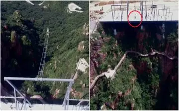 تاب سواری در ارتفاع 320 متری دره! + فیلم