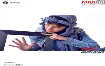 تیپ و ژست جالب بیتا بیگی در آتلیه عکاسی (عکس)
