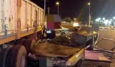 تصادف وحشتناک بامداد امروز در جاده میانه 2 کشته برجای گذاشت