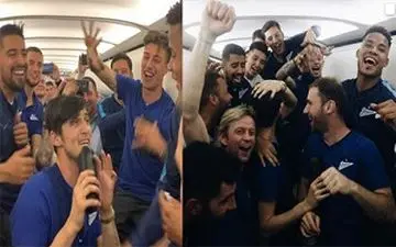 شادی زایدالوصف یاران آزمون در هواپیما!