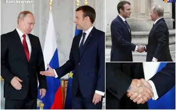 داستان دنباله دار دست دادن های عجیب ماکرون! +عکس