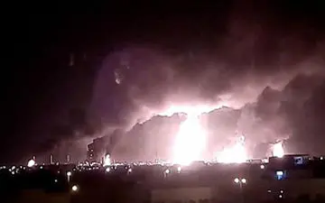 فیلمی جدید از انفجار در تاسیسات آرامکو 