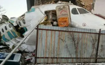 سقوط مرگبار هواپیمای مسافربری در قزاقستان