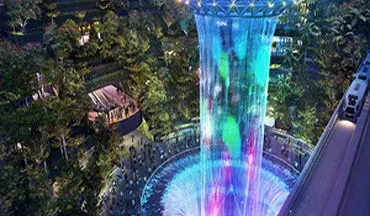 
بلندترین آبشار درون ساختمانی در فرودگاه سنگاپور+فیلم