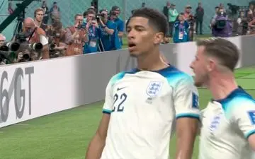 گل اول انگلیس به ایران توسط بلینگام + ویدئو