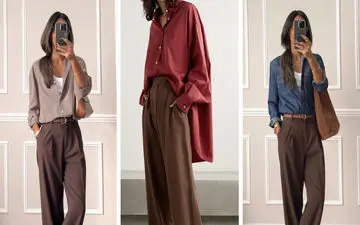استایل‌های خاص با شلوار واید قهوه‌ای؛ ترکیب‌هایی که امسال مد هستند