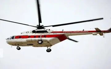 اعزام بیمار با بالگرد از خارگ به مرکز درمانی