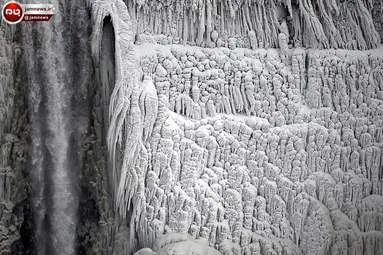  تصاویر دیدنی از یخ زدن آبشار نیاگارا 