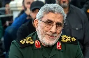 حضور سردار قاآنی در مراسم تشییع شهدای تهران + ویدئو