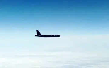 رهگیری بمب افکن‌های B_۵۲ آمریکا توسط جنگنده‌های روسیه + فیلم