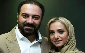 برزو ارجمند و همسرش در کنار دریا در آغوش یکدیگر + عکس