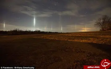 تابیدن نورهای آسمانی  در شهر  پنسیلوانیا +تصاویر 