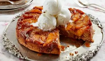 طرز تهیه کیک سیب ساده و پف دار با یک تخم مرغ!