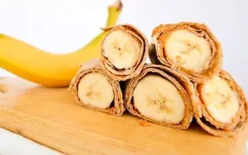 میان وعده مقوی | لقمه موز و بادام زمینی