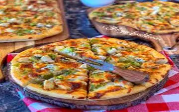 پیتزای متفاوت | پیتزای مرغ خامه ای