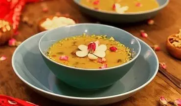 طرز تهیه کاچی زعفرانی تبریزی؛ دسر سنتی خوش‌عطر و مقوی