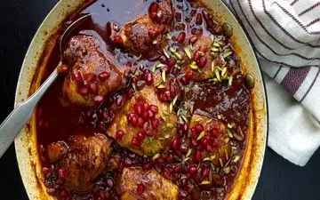 طرز تهیه خورشت مرغ با سس انار | غذای محبوب و ویژه شب یلدا