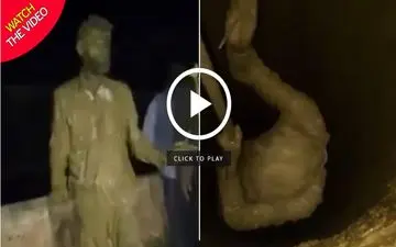 خوش شانسی مرد جوان در سقوط به چاه 25 متری! +فیلم 