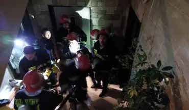 مهار آتش در برج مسکونی کرمانشاه