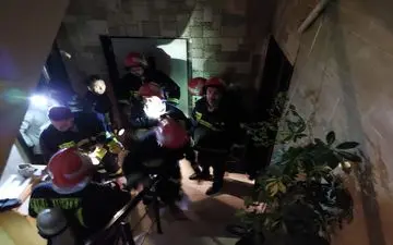 مهار آتش در برج مسکونی کرمانشاه