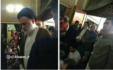 عکس/ حضور فرزند ارشد رهبر انقلاب در مراسم شهید حججی