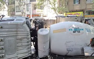 واژگونی میکسر بتن در گرگان حادثه آفرید