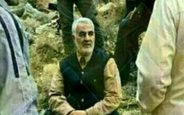 تصویر سردار قاسم سلیمانی در حال تفریح+عکس
