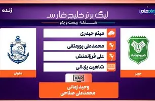 کارشناسی داوری خیبر - ملوان + ویدئو