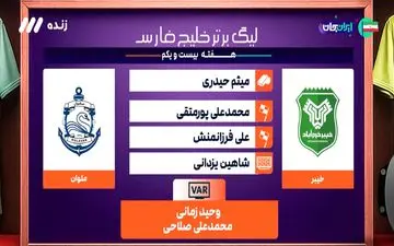 کارشناسی داوری خیبر - ملوان + ویدئو