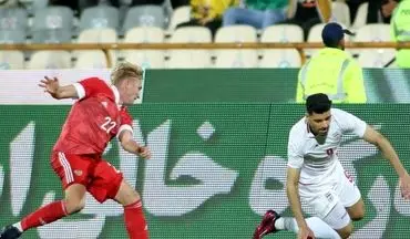 گل اول ایران به روسیه + ویدئو