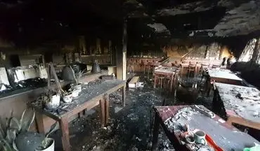 آتش‌سوزی در یک رستوران ۳ طبقه در ساحل خرمشهر