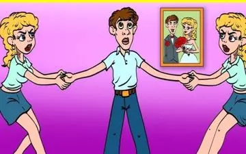 اگر فکر میکنی هوش خوبی داری بگو کدام زن همسر واقعی مرد در تصویر است؟