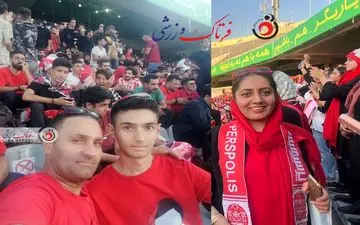 عشق به پرسپولیس خانواده سرخ پوش را از شیراز به تهران کشاند+تصاویر