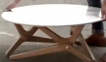 ایده‌ای عالی برای تغییر ارتفاع میز در ۳ ثانیه! + فیلم 