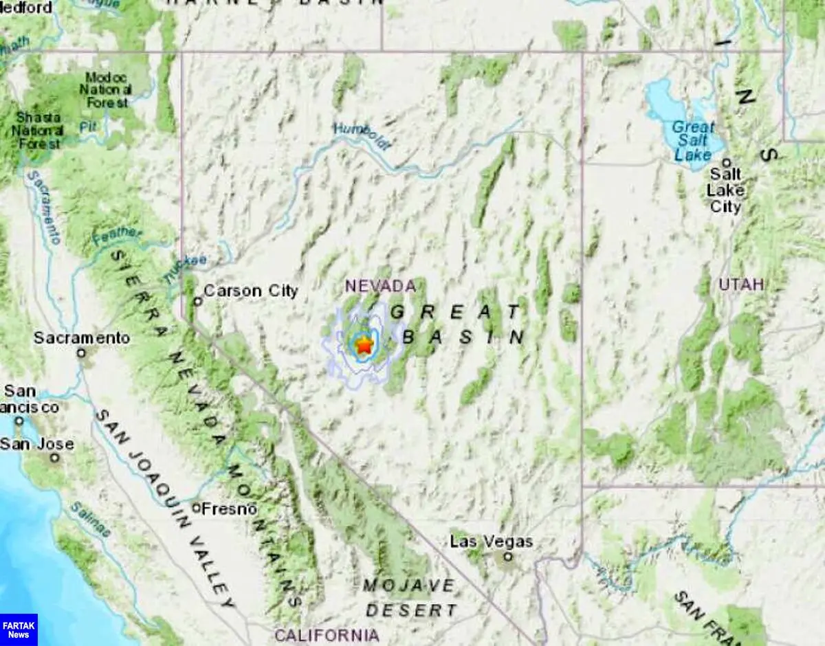 زلزله نسبتا شدیدی دو ایالت آمریکا را لرزاند