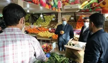 بازدید استاندار کرمانشاه از محل ذخیره‌سازی میوه تنظیم بازار