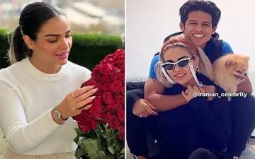 سلفی عاشقانه مهدی قائدی و همسرش در ماشین لاکچری!