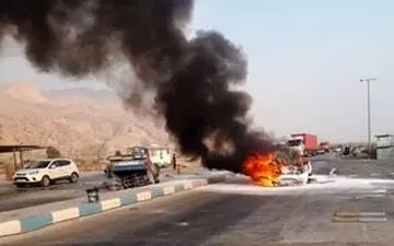 تصادف مرگبار؛ 6نفرزنده زنده در آتش سوختند