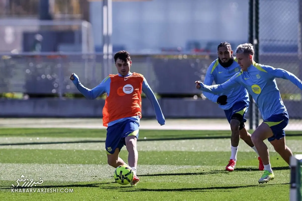 پدری در تمرین بارسلونا