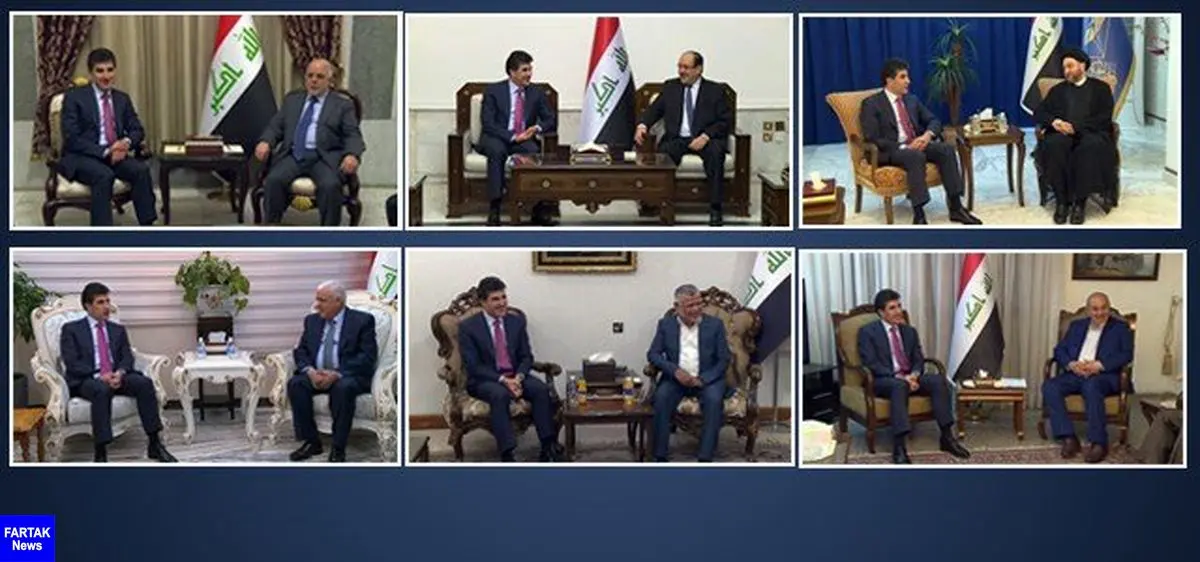 آینده سیاسی عراق موضوع دیدارهای نیچروان بارزانی در بغداد
